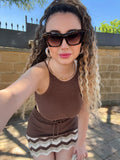 Completo crochet top e gonna Choco e oro
