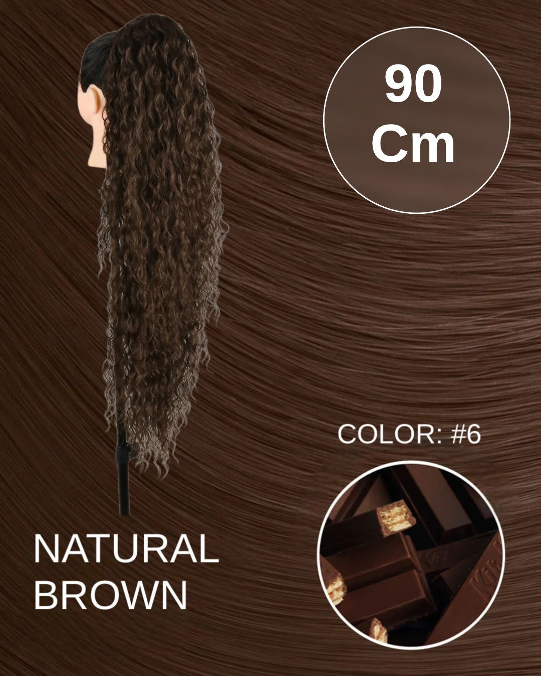 Coda extra long 90cm Riccia con Coulisse vari colori
