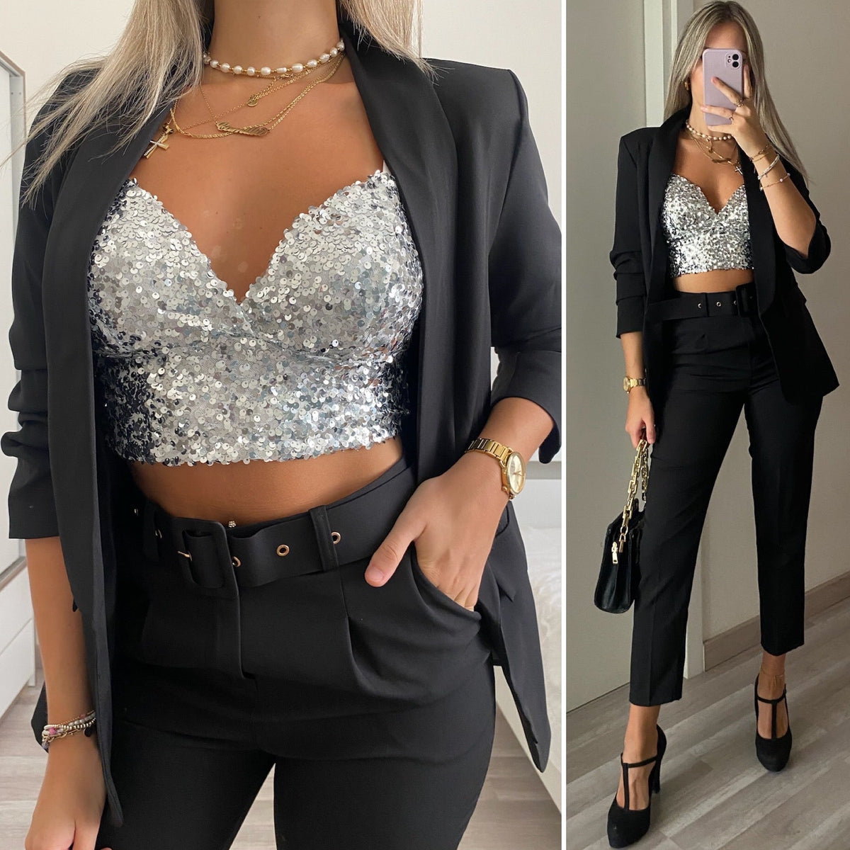 Completo giacca e pantalone nero