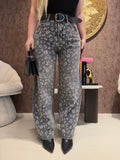 Jeans Animalier Grey con cintura