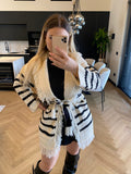 Cardigan bianco nero