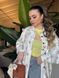 Camicia in denim con fiori
