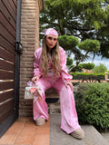 Bomber e pantalone rosa