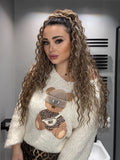 Maglioncino con orsetto scollo a V