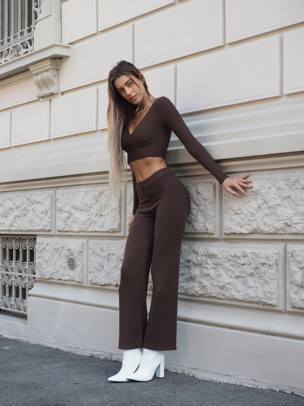 Completo casual/elegant choco