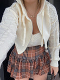 Set cardigan più top panna