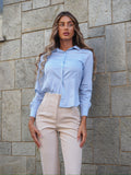 Pantalone vita alta burro