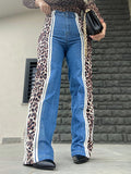 Denim con banda animalier