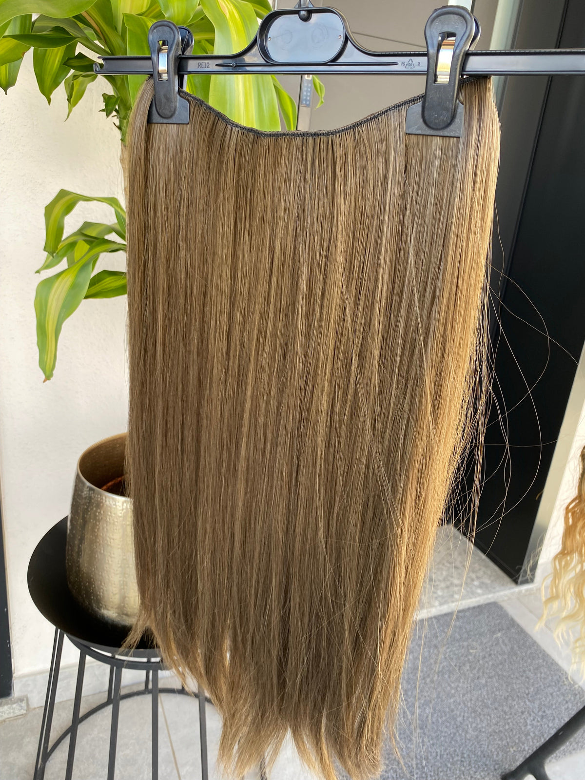 Maxi fascia castano freddo con clip