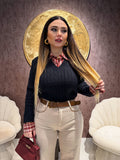Maglioncino con camicia integrata a quadri