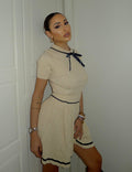 Set maglia e gonna tennis beige