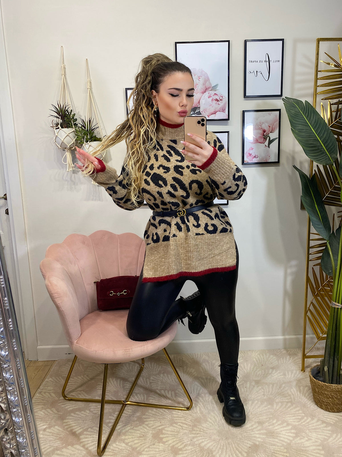 Maxi maglia animalier