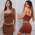 Abito basic choco a costine