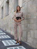 Completo giacca e pantalone cargo Camel