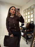 Maglione a trecce con cuori