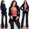 Completo giacca e pantalone in pizzo