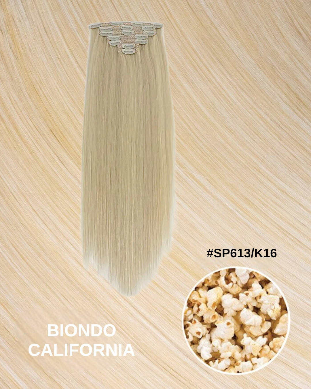 Extension 7 clip liscia Biondo sfumato