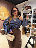 Maglia a righe manica ampia
