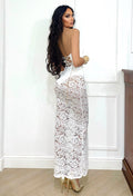 Abito in pizzo bianco con body