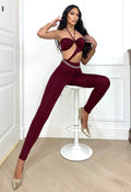 Tuta a fascia con S bordeaux