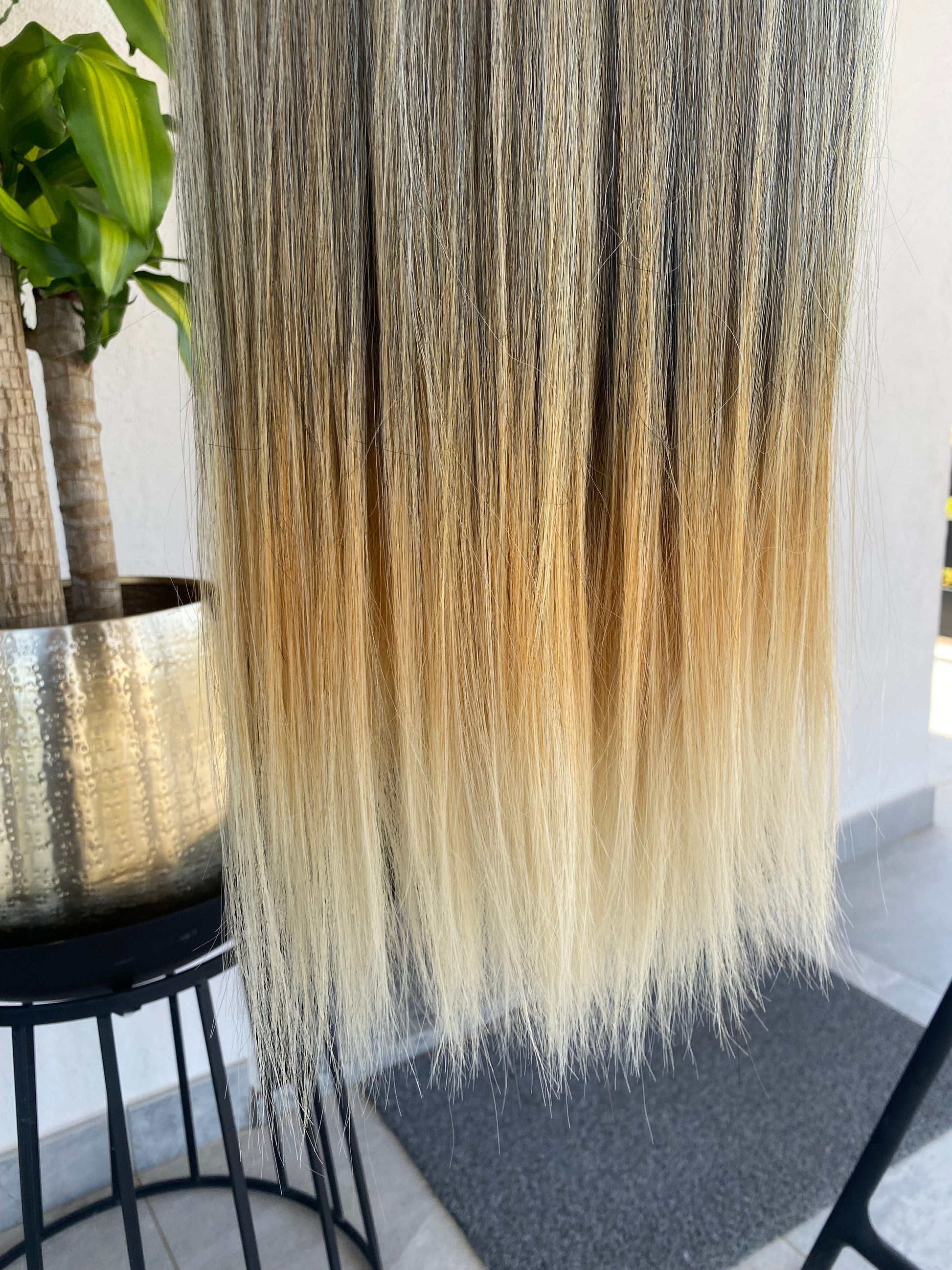 Extension 7 clip biondo Degradè liscio 60 cm