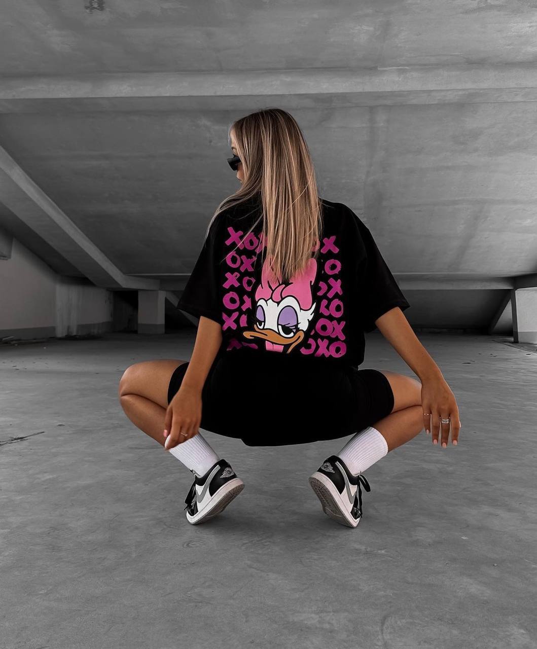 Set T-shirt xo xo nera e short