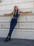 Tuta in jeans con zip