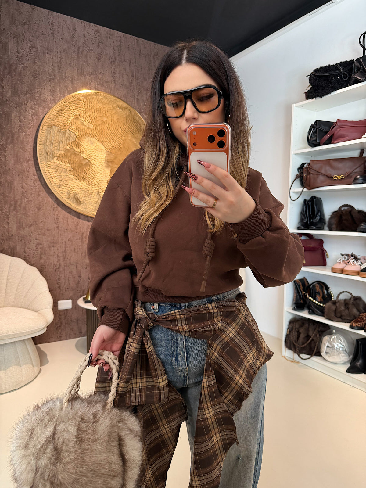 Jeans con cintura a bandana