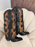 Texano Flame Camel e Nero