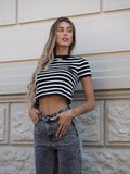 Maglia a manica corta a righe