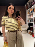Maglia Knit Stripes Heart