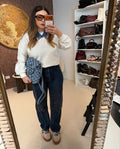 Felpa Denim Collar