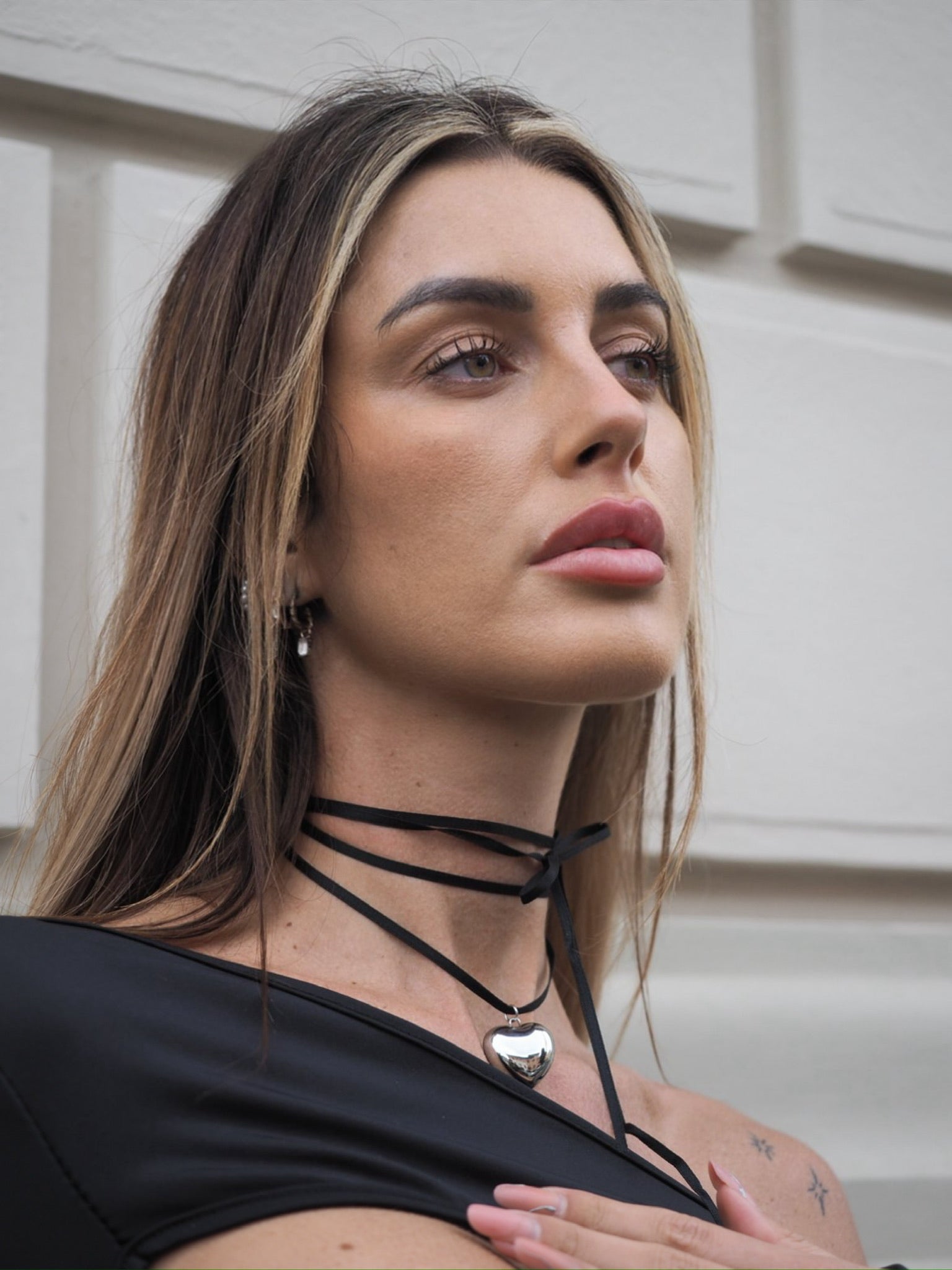 Collana con laccio e cuore
