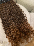 Maxi fascia Riccia con clip castano Degradè T1b/30