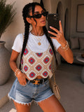 T-Shirt Crochet Flower Layer
