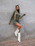 Abito in maglia menta
