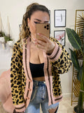 Cardigan animalier rosa