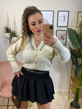 Maglioncino bianco con strass