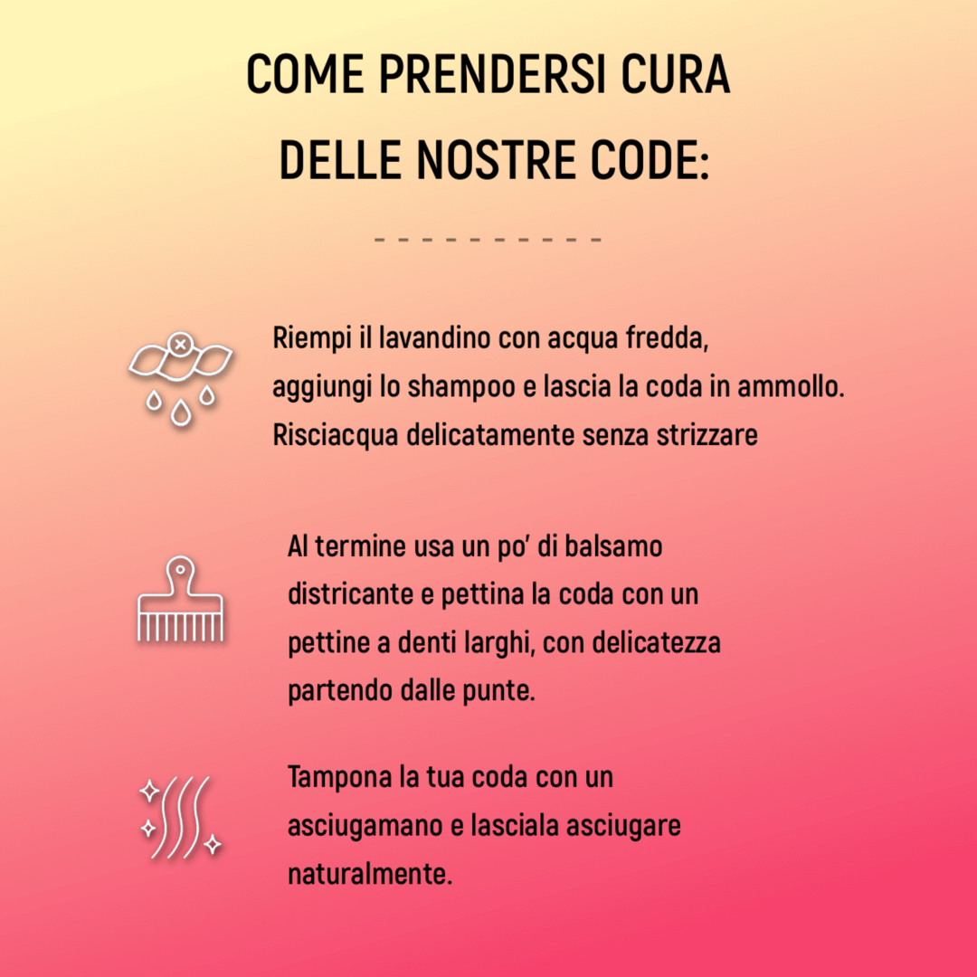 Coda liscia con Coulisse Rosso Degradè