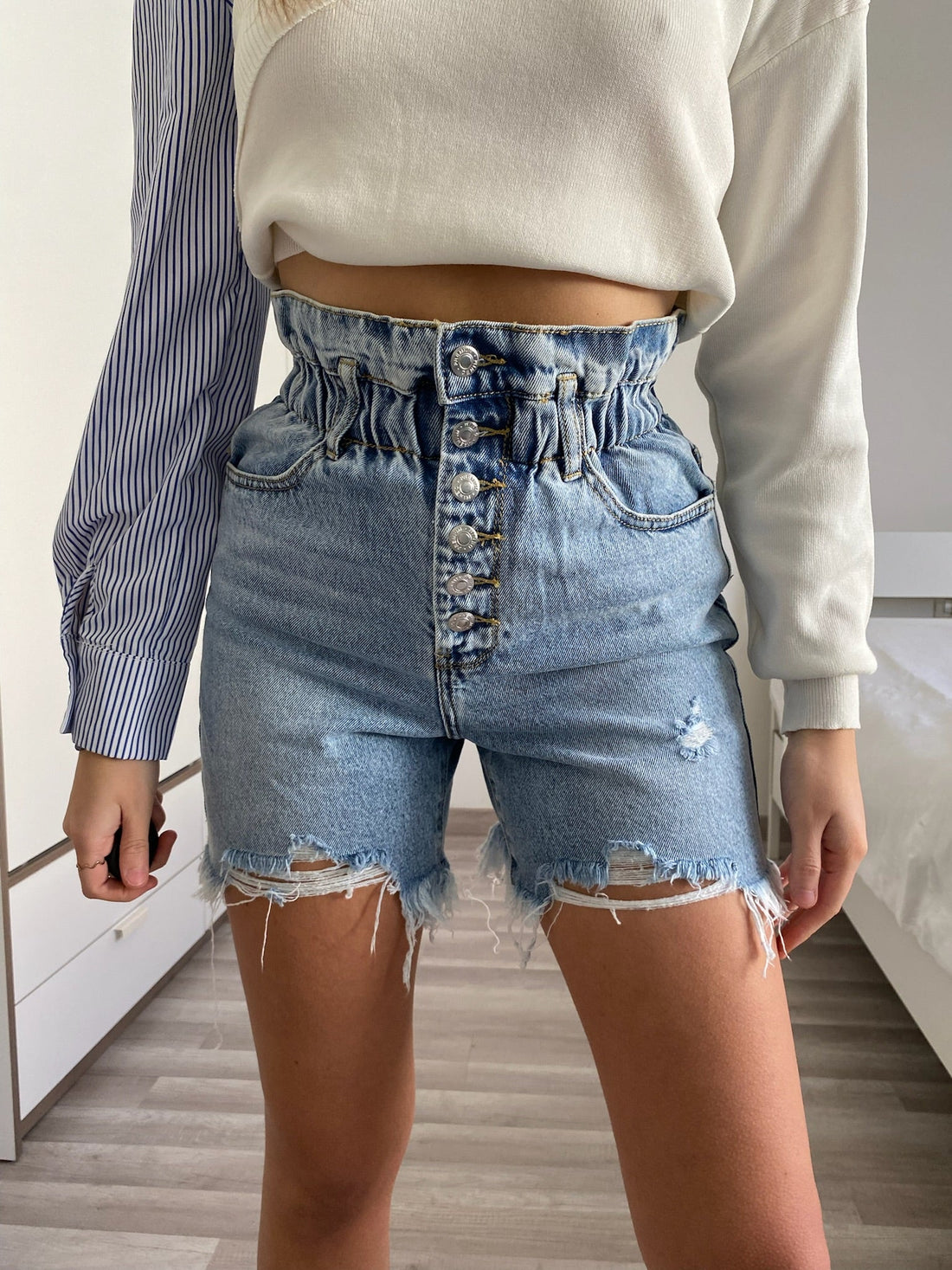 Short a caramella sfrangiato