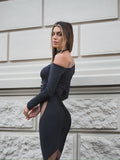 Maglia nera con spacchi