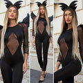 Tuta aderente con trasparenza (Dark Angel)