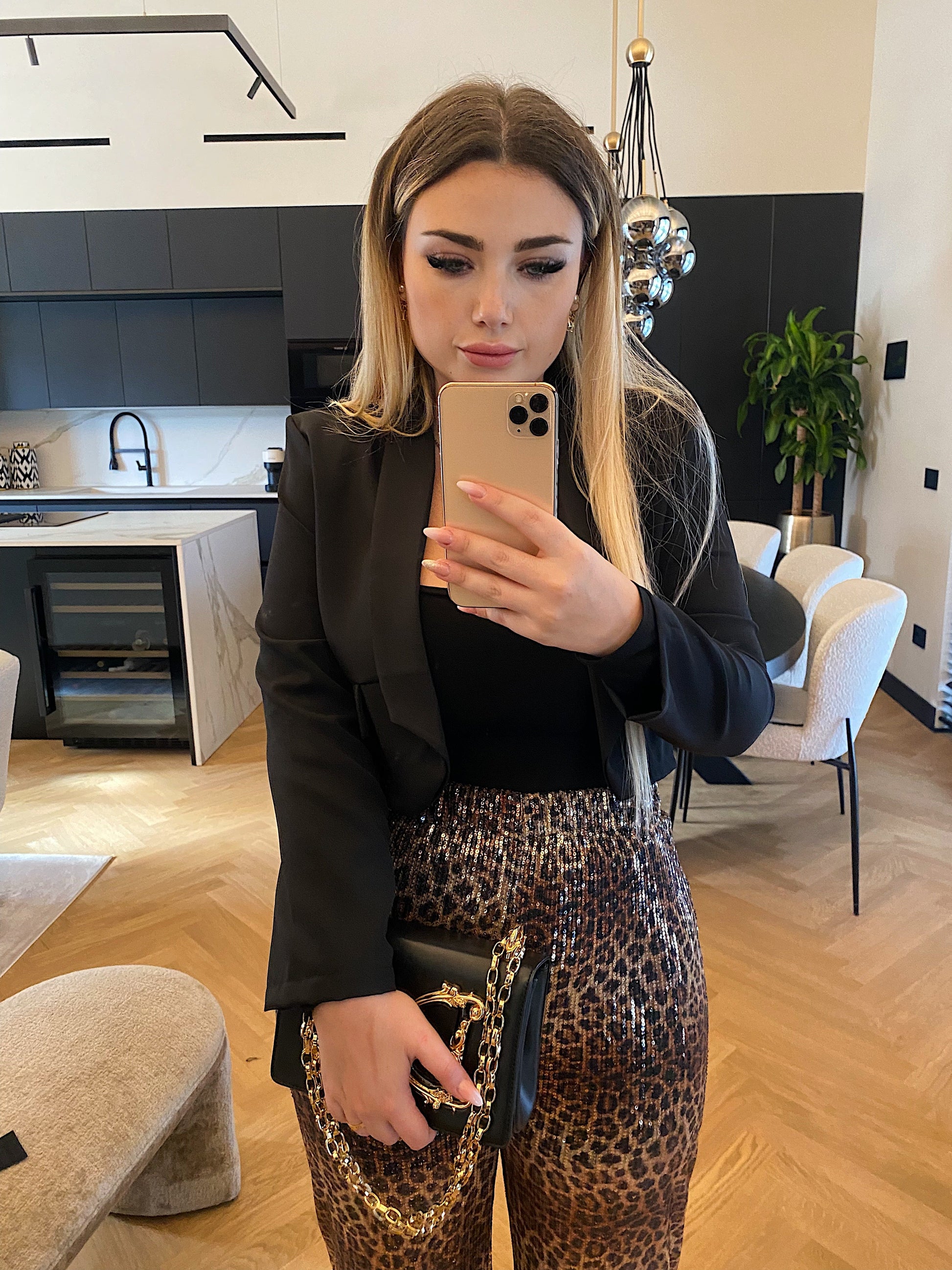 Giacchina crop nera