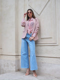 Jeans wide leg chiaro