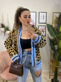Cardigan animalier celeste