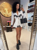 Completo giacca e short con pizzo