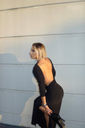 Abito schiena nuda nero