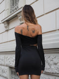 Abito nero con spacchi