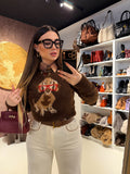 Maglioncino bassotto con occhiali