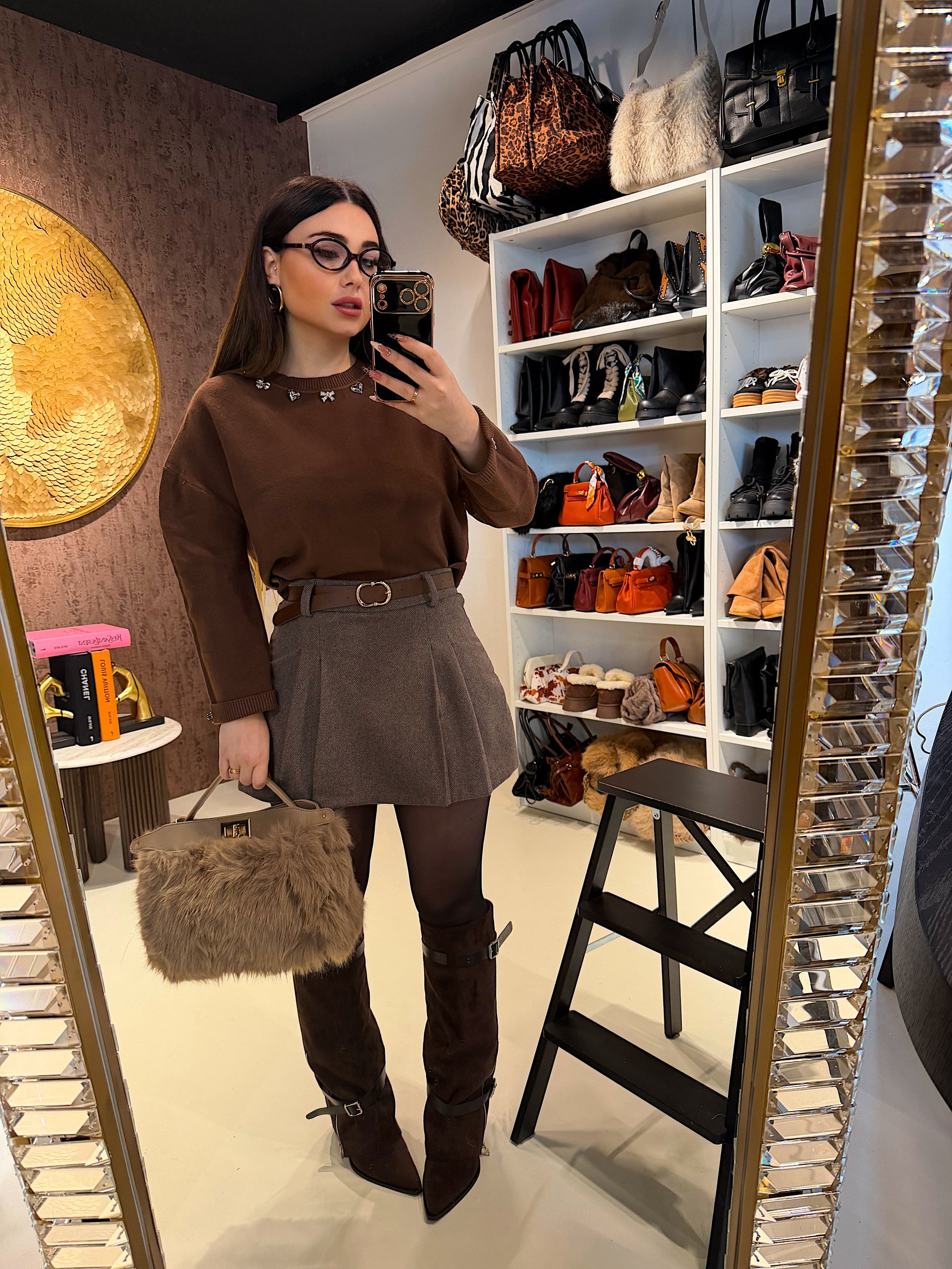 Maglione Diamond Brown